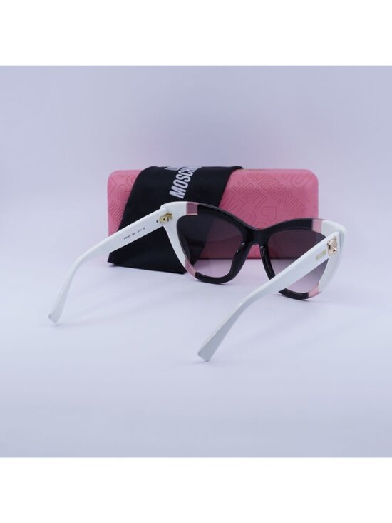 Moschino MOS122/S 03H2 JP Cat Eye Women Sunglasses - Black / Green main image 4